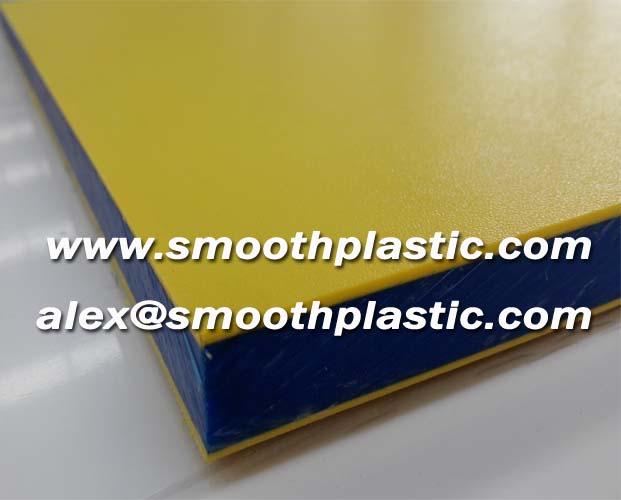 Yellow/Blue/Yellow HDPE SHEET